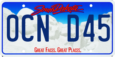 SD license plate 0CND45
