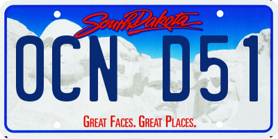 SD license plate 0CND51