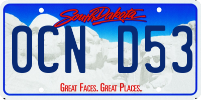 SD license plate 0CND53