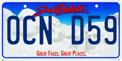SD license plate 0CND59