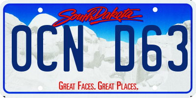 SD license plate 0CND63