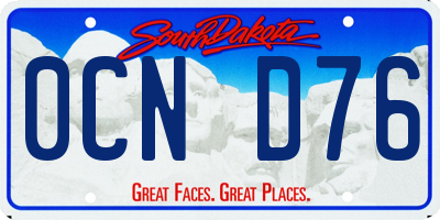 SD license plate 0CND76