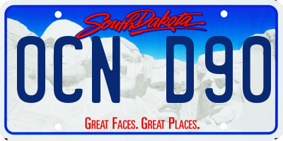 SD license plate 0CND90