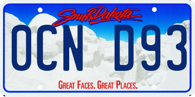SD license plate 0CND93