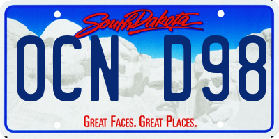 SD license plate 0CND98