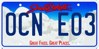SD license plate 0CNE03