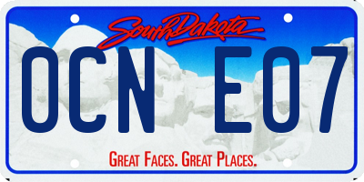 SD license plate 0CNE07