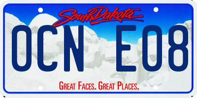 SD license plate 0CNE08