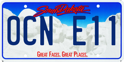 SD license plate 0CNE11