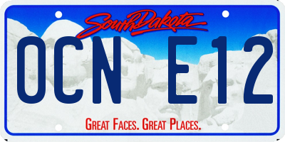 SD license plate 0CNE12