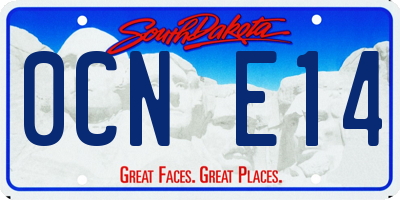 SD license plate 0CNE14