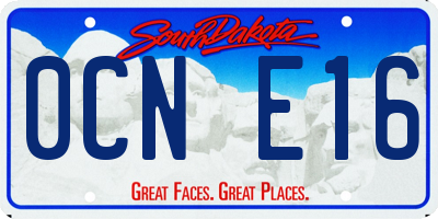SD license plate 0CNE16