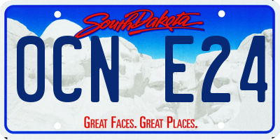 SD license plate 0CNE24