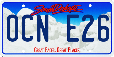 SD license plate 0CNE26