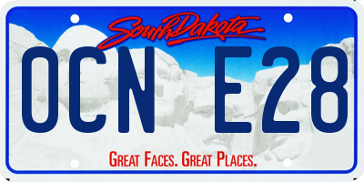 SD license plate 0CNE28