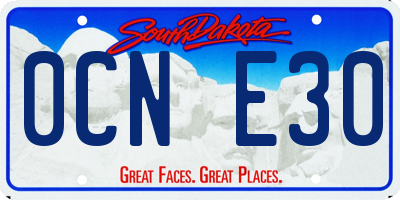 SD license plate 0CNE30