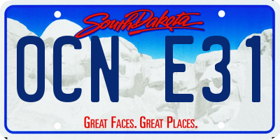 SD license plate 0CNE31