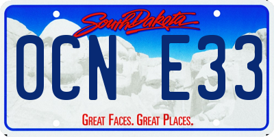 SD license plate 0CNE33