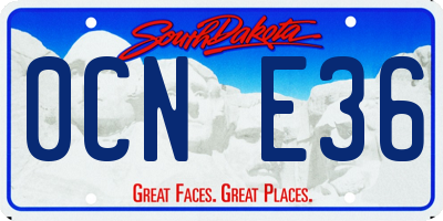 SD license plate 0CNE36