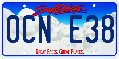 SD license plate 0CNE38