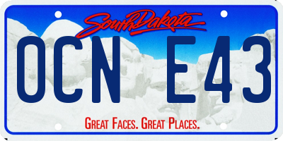 SD license plate 0CNE43