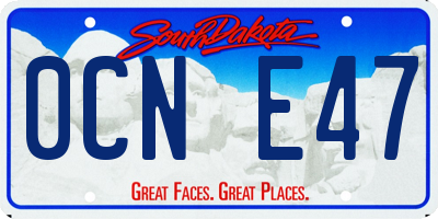 SD license plate 0CNE47
