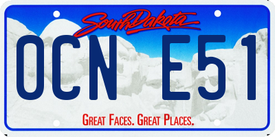 SD license plate 0CNE51