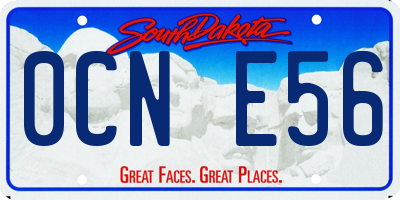SD license plate 0CNE56