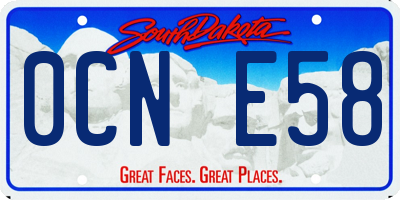 SD license plate 0CNE58