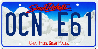 SD license plate 0CNE61