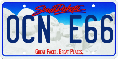 SD license plate 0CNE66