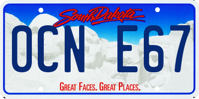 SD license plate 0CNE67