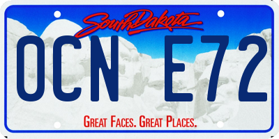 SD license plate 0CNE72