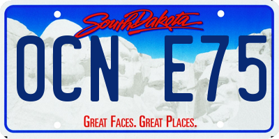 SD license plate 0CNE75