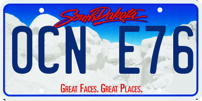 SD license plate 0CNE76