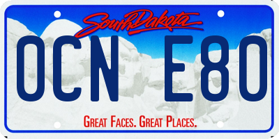 SD license plate 0CNE80