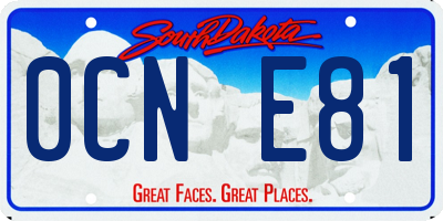 SD license plate 0CNE81