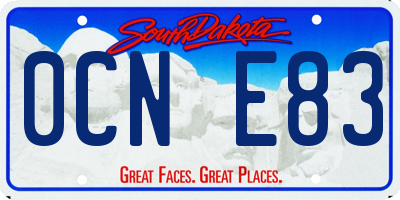 SD license plate 0CNE83