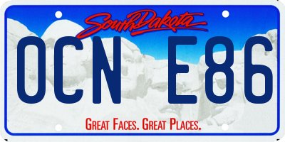 SD license plate 0CNE86