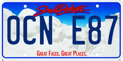 SD license plate 0CNE87