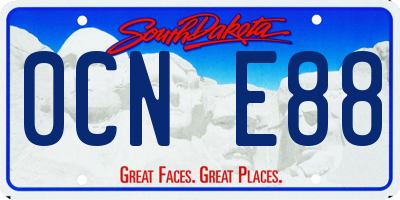SD license plate 0CNE88