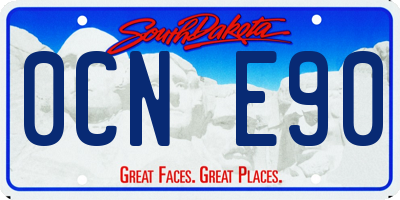 SD license plate 0CNE90