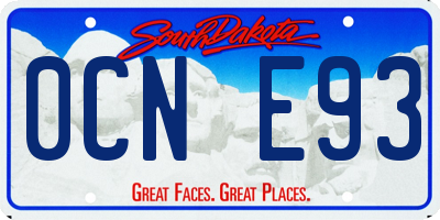SD license plate 0CNE93