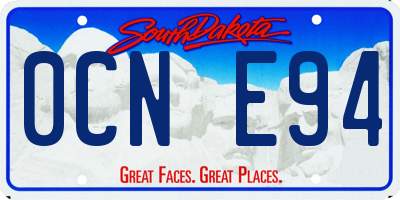 SD license plate 0CNE94