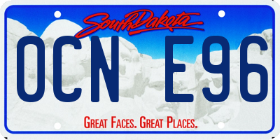 SD license plate 0CNE96