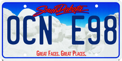SD license plate 0CNE98