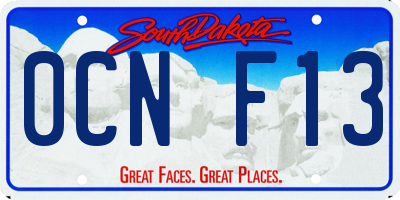 SD license plate 0CNF13