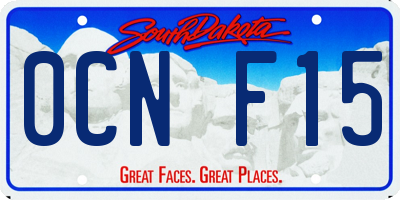 SD license plate 0CNF15