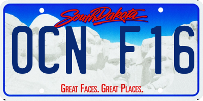 SD license plate 0CNF16