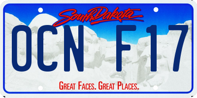 SD license plate 0CNF17